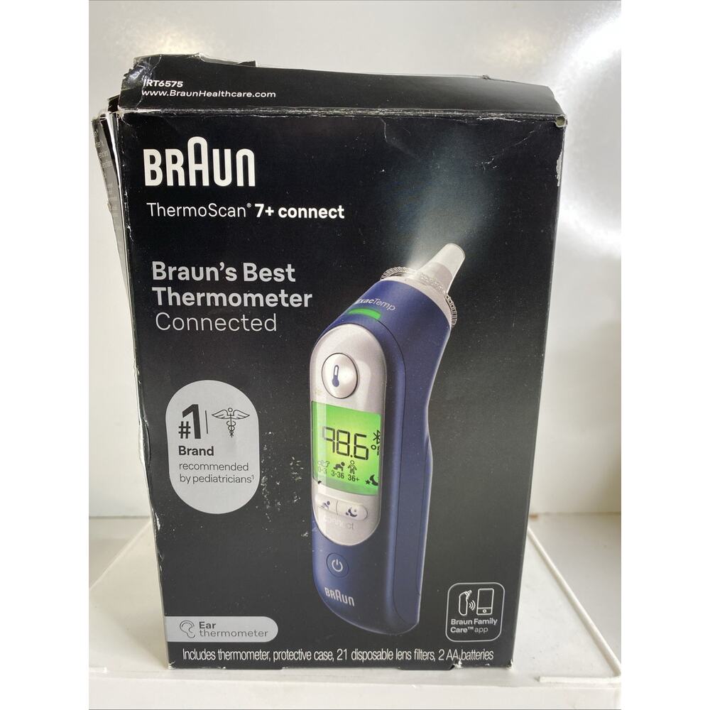 Braun ThermoScan 7+ Connect Digital Ear Thermometer - Age Precision Technology